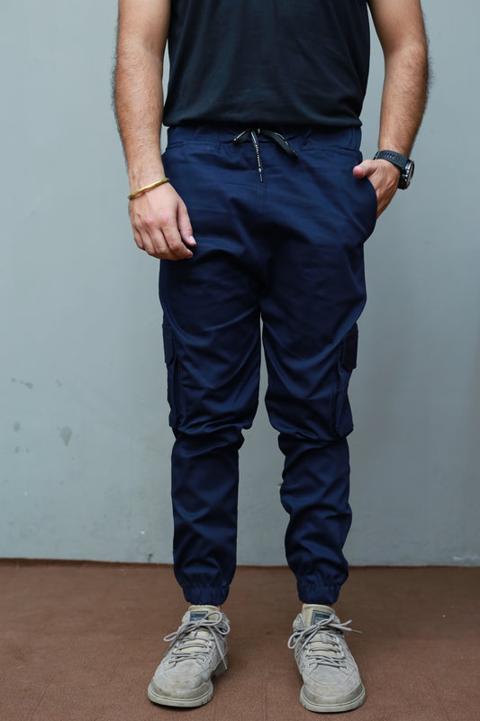 Royal Blue 6 Pocket Cargo Trousers