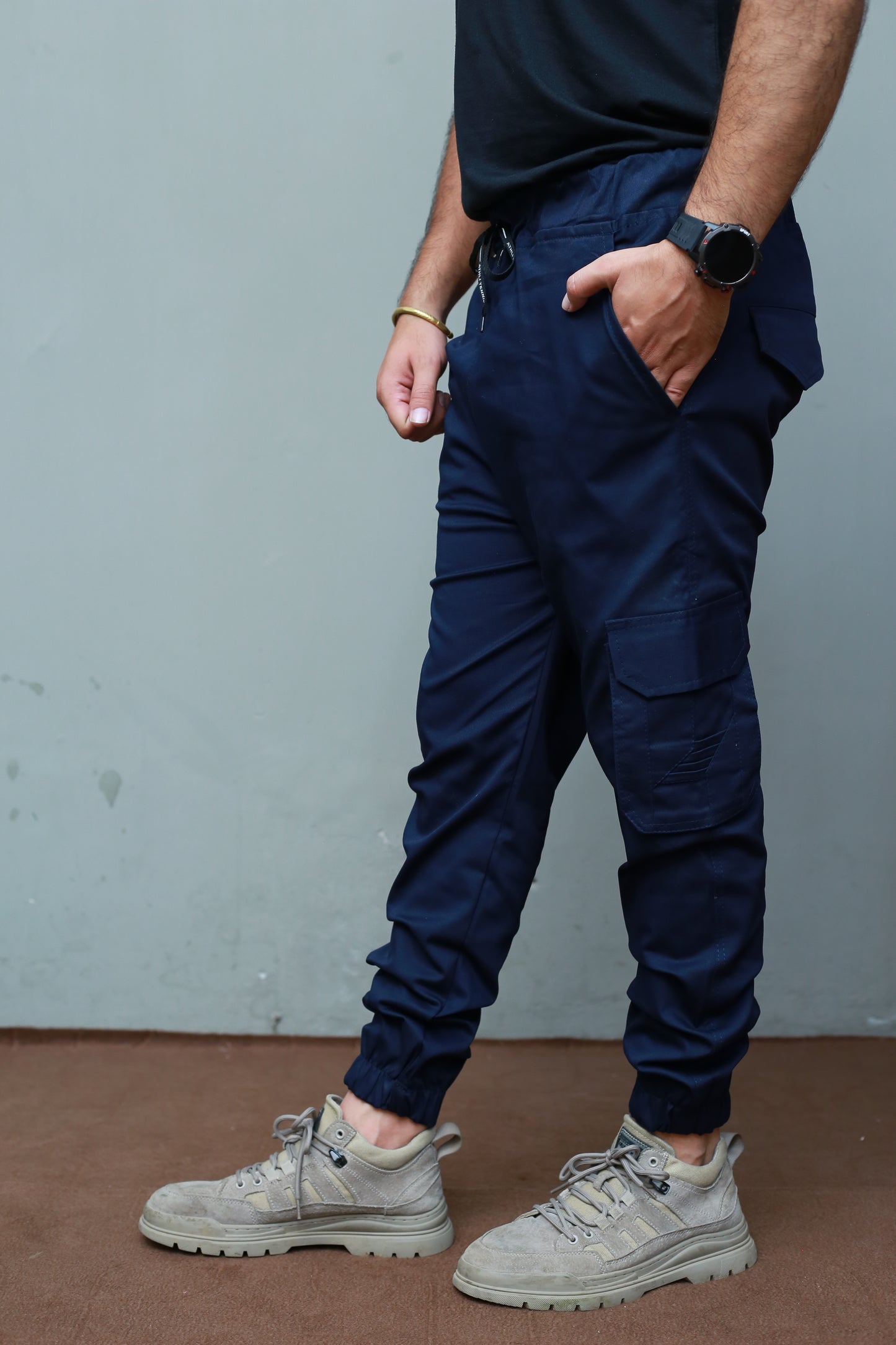 Royal Blue 6 Pocket Cargo Trousers