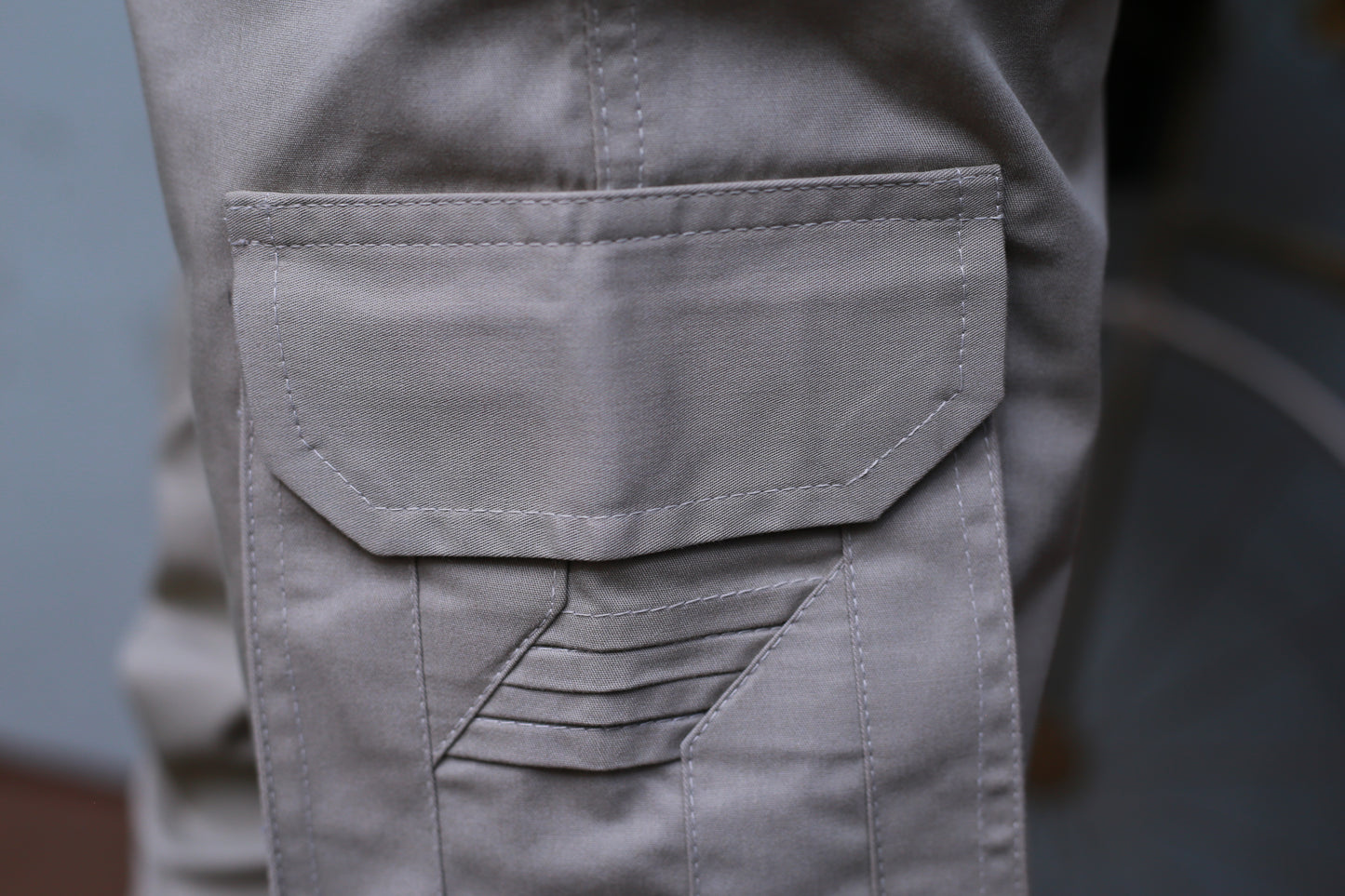 Sand Gray 6 Pocket Cargo Trousers