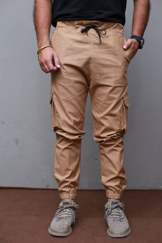 Brown 6 Pocket Cargo Trousers