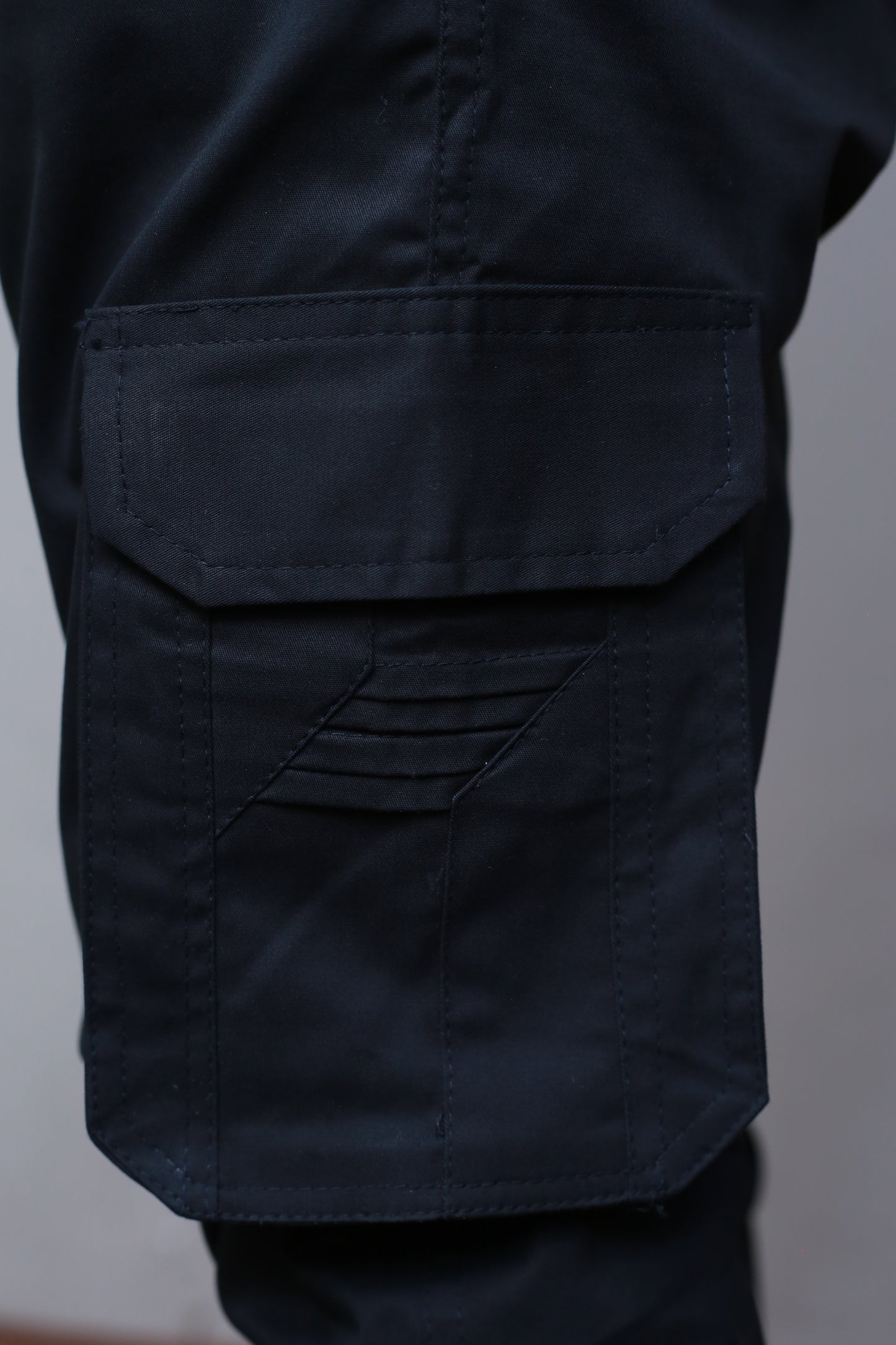 Black 6 Pocket Cargo Trousers