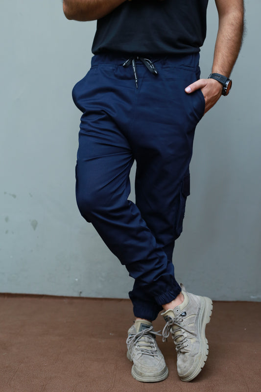 Royal Blue 6 Pocket Cargo Trousers