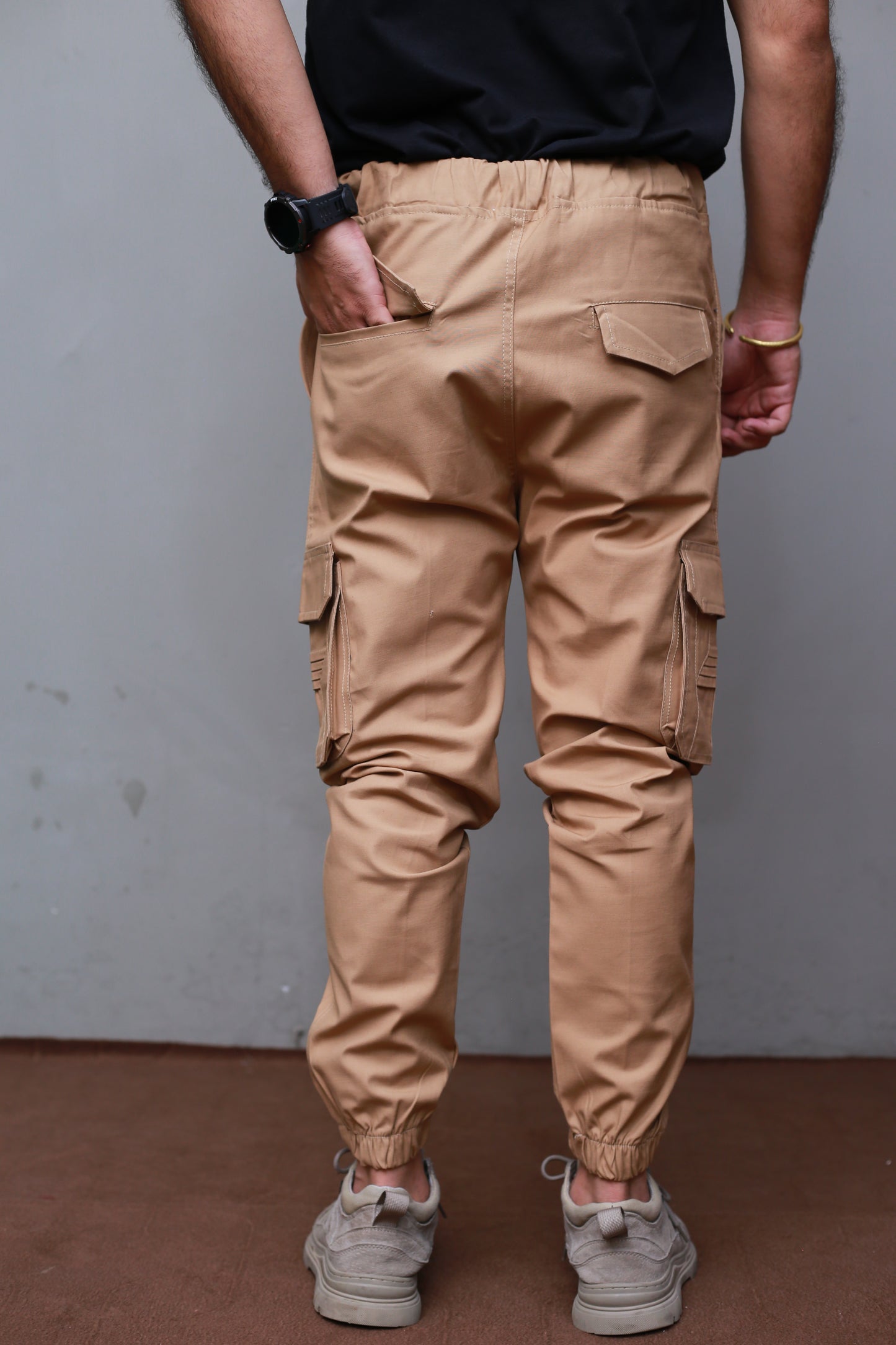 Brown 6 Pocket Cargo Trousers
