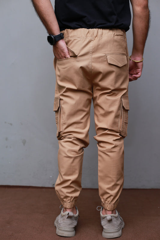 Brown 6 Pocket Cargo Trousers